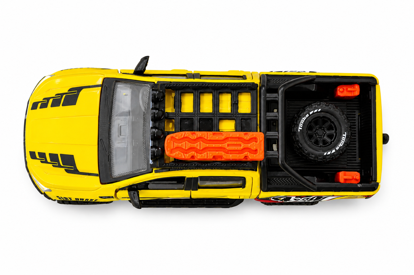 KLOOVY Tonka Dirt Drifter Pull Back Car Toy with Openable Tailgate and Doors for Kids
