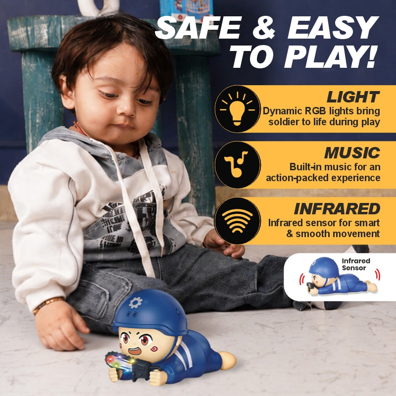 KLOOVY Crawling Soldier with Motion Sensor