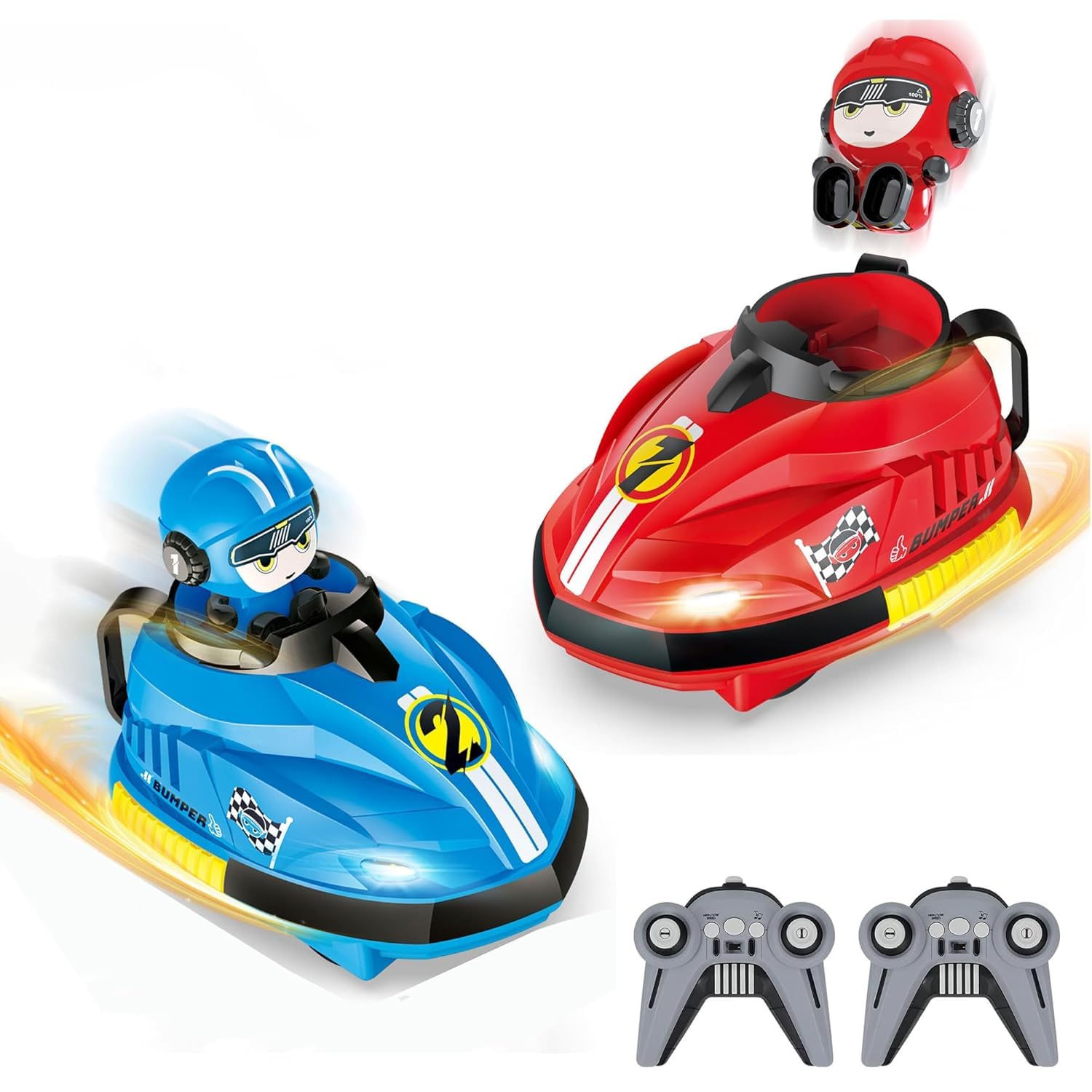 KLOOVY RC Go Kart Bumper Cars – Exciting 2-Player Battle Racing Fun!