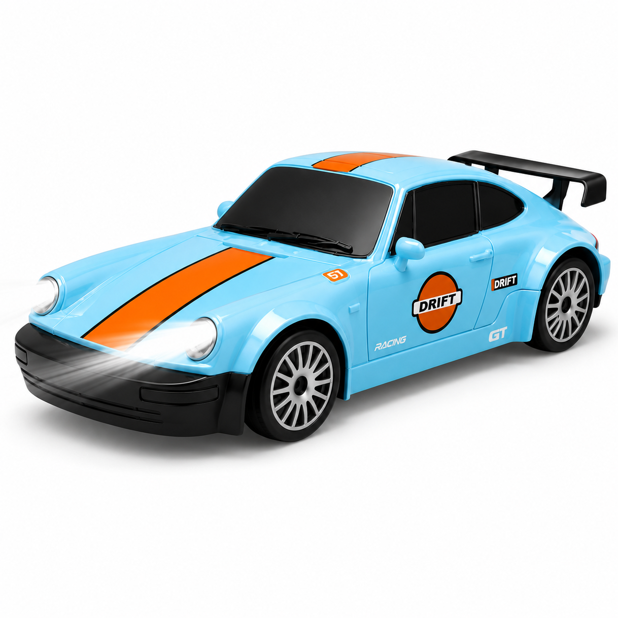 KLOOVY Drift Car 1:24 RC with LED Light, Auto Demo, RGB LED Light