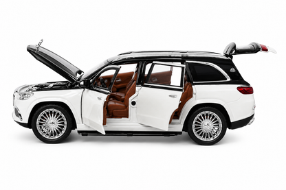 KLOOVY Mercedes Maybach GLS600 1:24 Toy Car Metal Pull Back Diecast Car with Openable Door and Sound Light, Gifts Toys for Kids