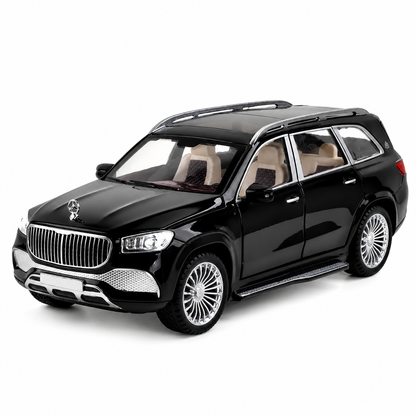 KLOOVY Mercedes Maybach GLS600 1:24 Toy Car Metal Pull Back Diecast Car with Openable Door and Sound Light, Gifts Toys for Kids