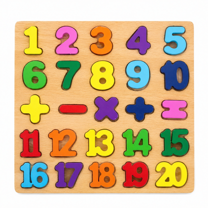 KLOOVY Wooden Alphabet Puzzles Board