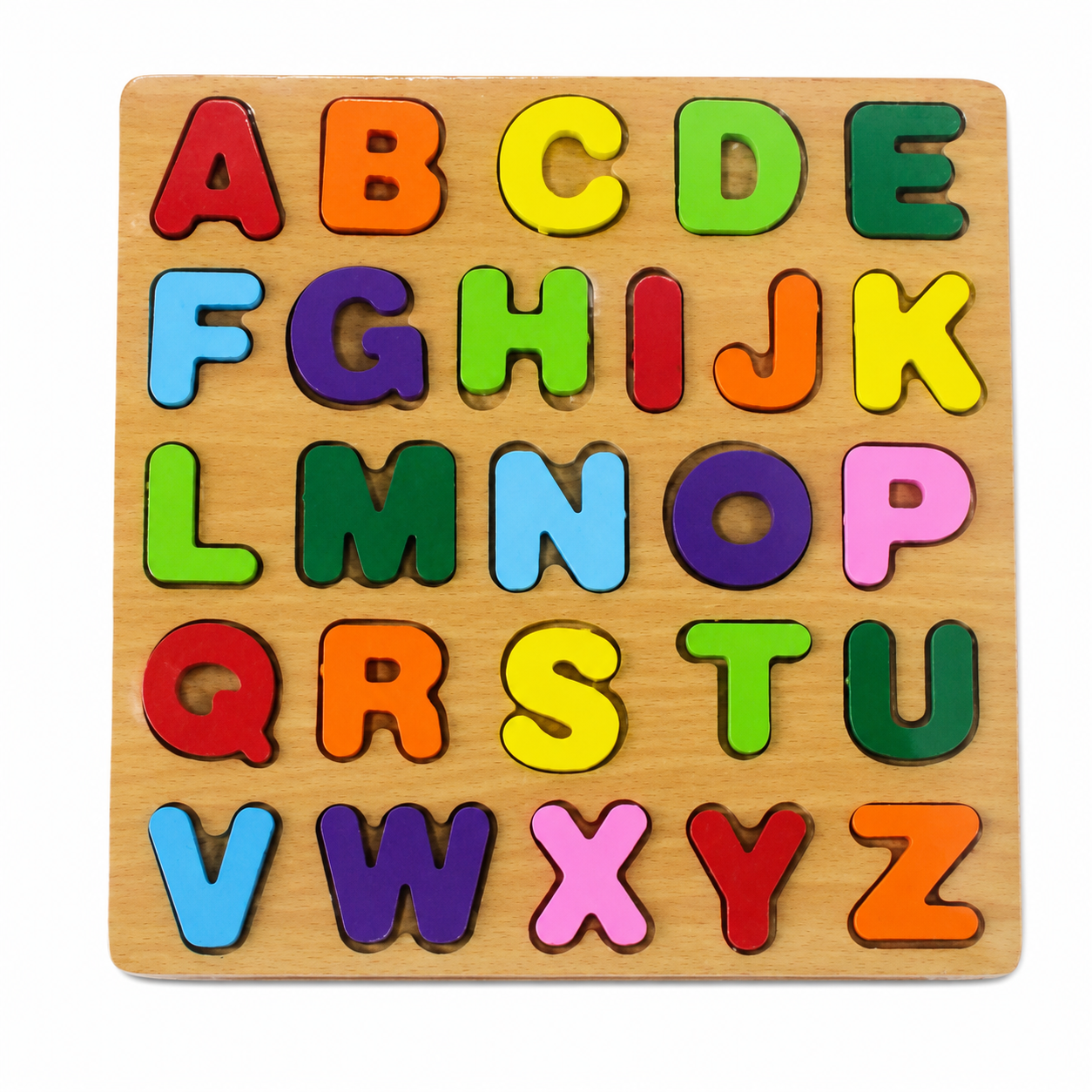KLOOVY Wooden Alphabet Puzzle Board for Kids | ABC A-Z Wooden Letter Puzzle | Montessori Educational Learning Toy | Age 3+ Years