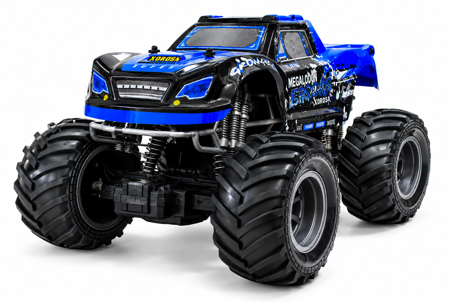 KLOOVY 1:8 Scale High-Speed Remote Control Monster Truck for Kids | 2.4GHz RC Off-Road Car | Rechargeable Battery & USB Charger | Big Wheels | Remote Control Toy for Boys & Girls 6+ Years