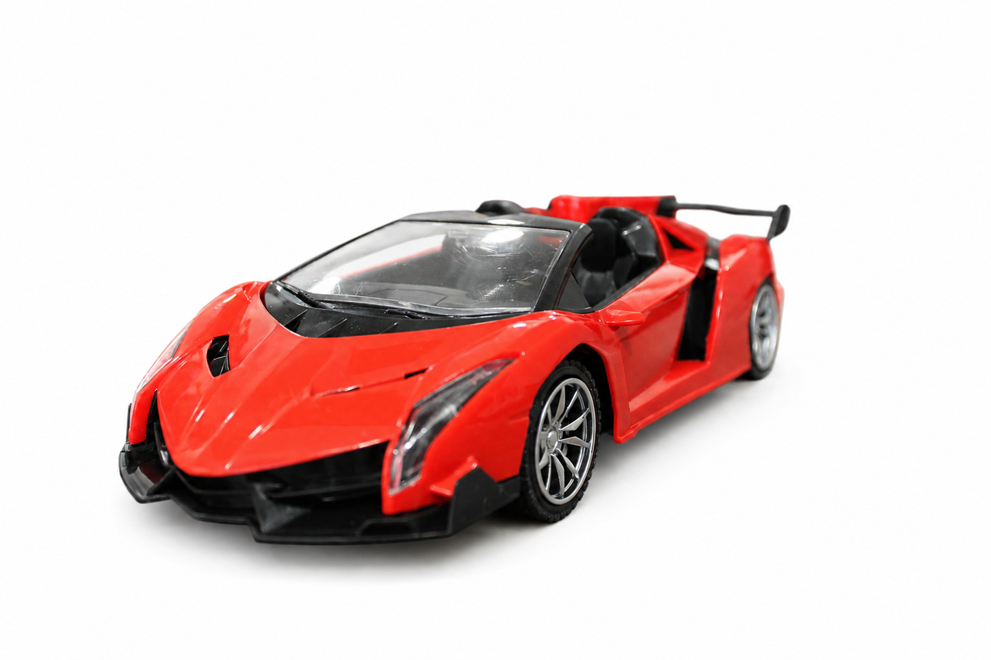 KLOOVY 1:18 Scale RC Sport Model Car, Remote Control with Lights, Forward/Reverse/Left/Right Steering, USB Rechargeable, for 6+ Age Kids