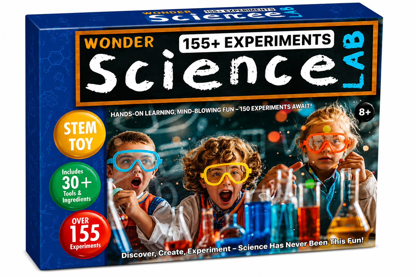 KLOOVY Wonder Science Lab Experiment Kit | 155+ Science Experiments | Age 8+ Years