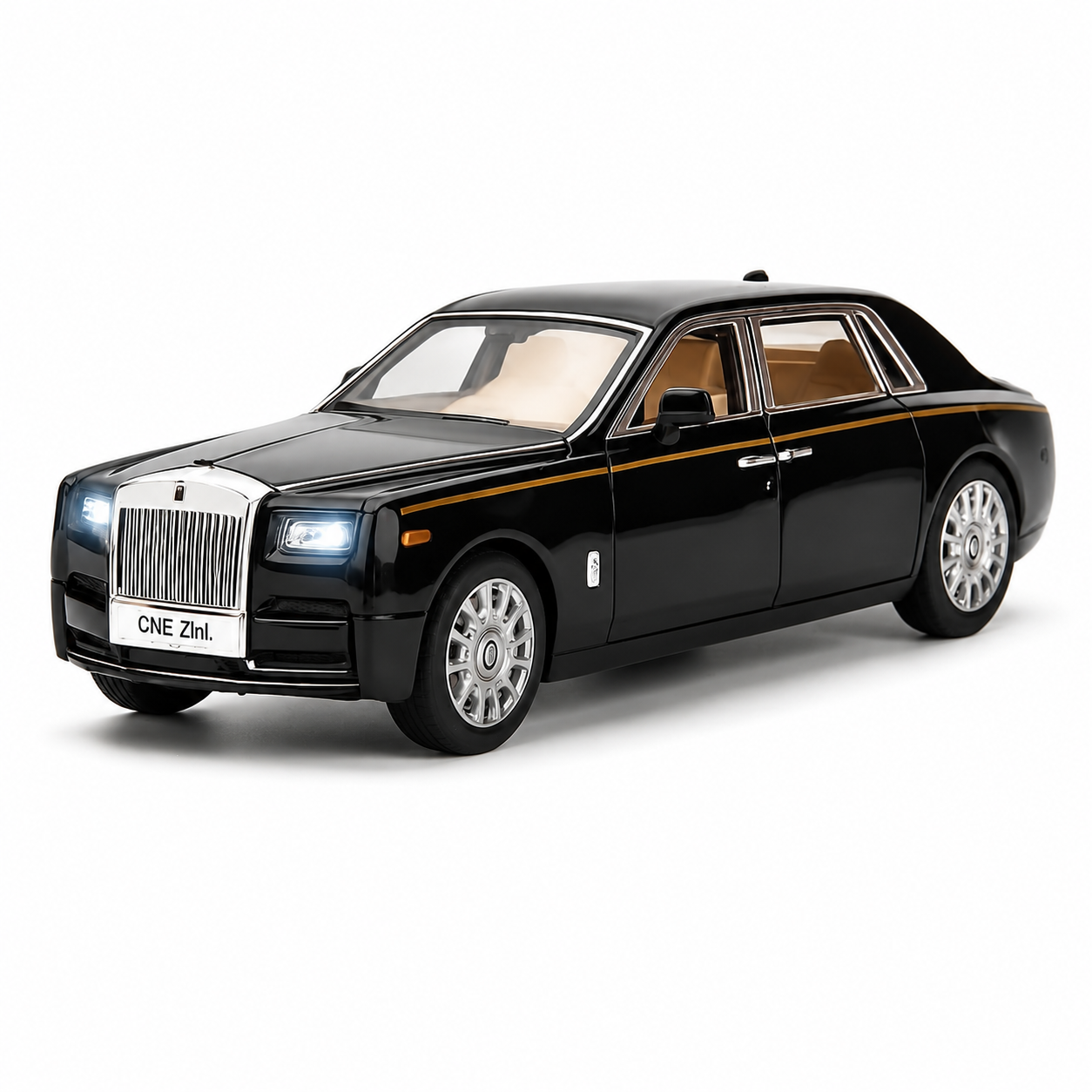 KLOOVY Royals hub Rolls Royce Phantom Model Car 1:32 Scale Exclusive Alloy Metal Pull Back Die-cast Car Toy with Openable Doors & Light Music Boys Toys for Kids (Phantom 1:32)