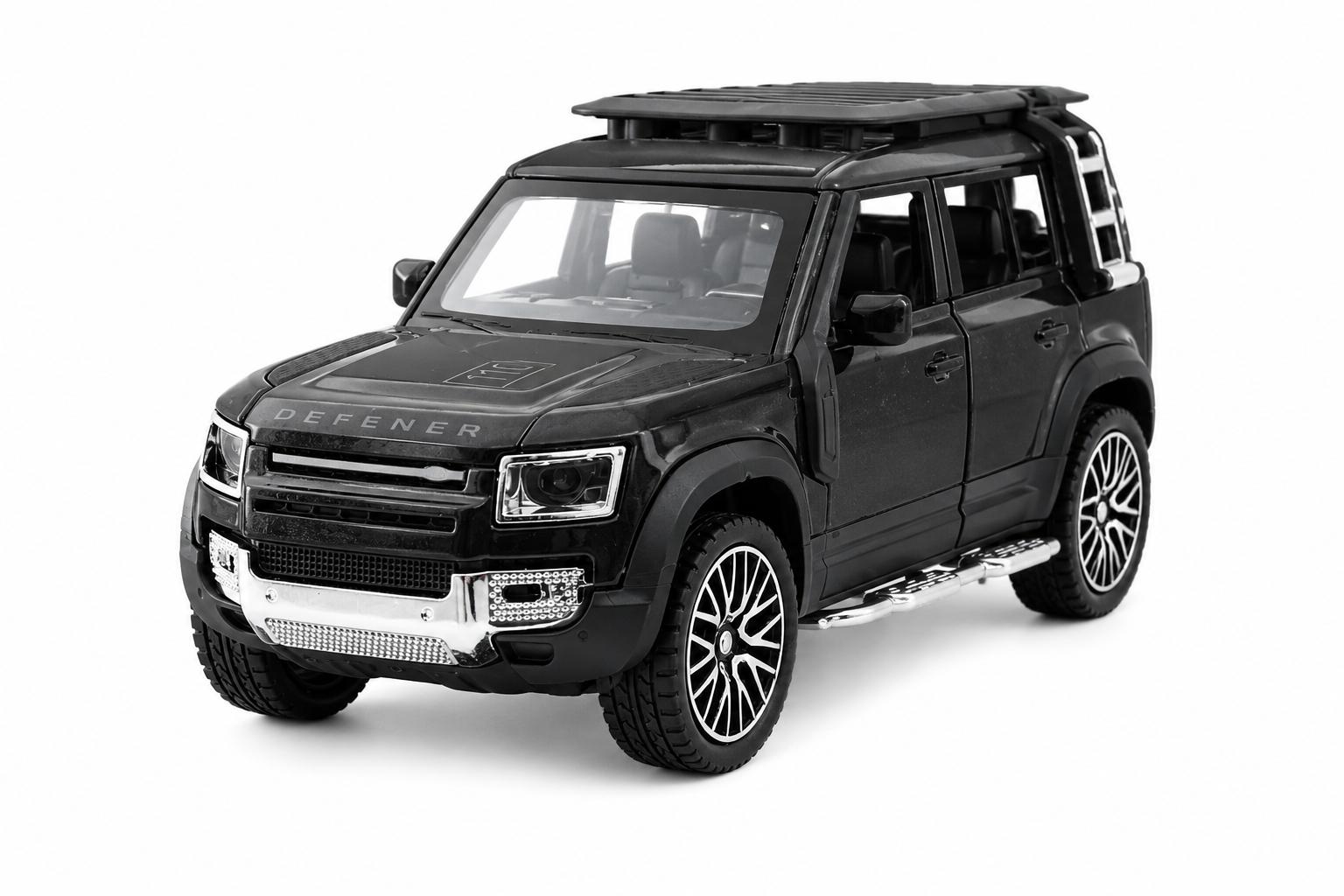 KLOOVY Range Rover Defender 1:32 Scale Model Car Exclusive Alloy Metal Pull Back Die-cast Car Metal Pullback Toy car with Openable Doors & Light Music