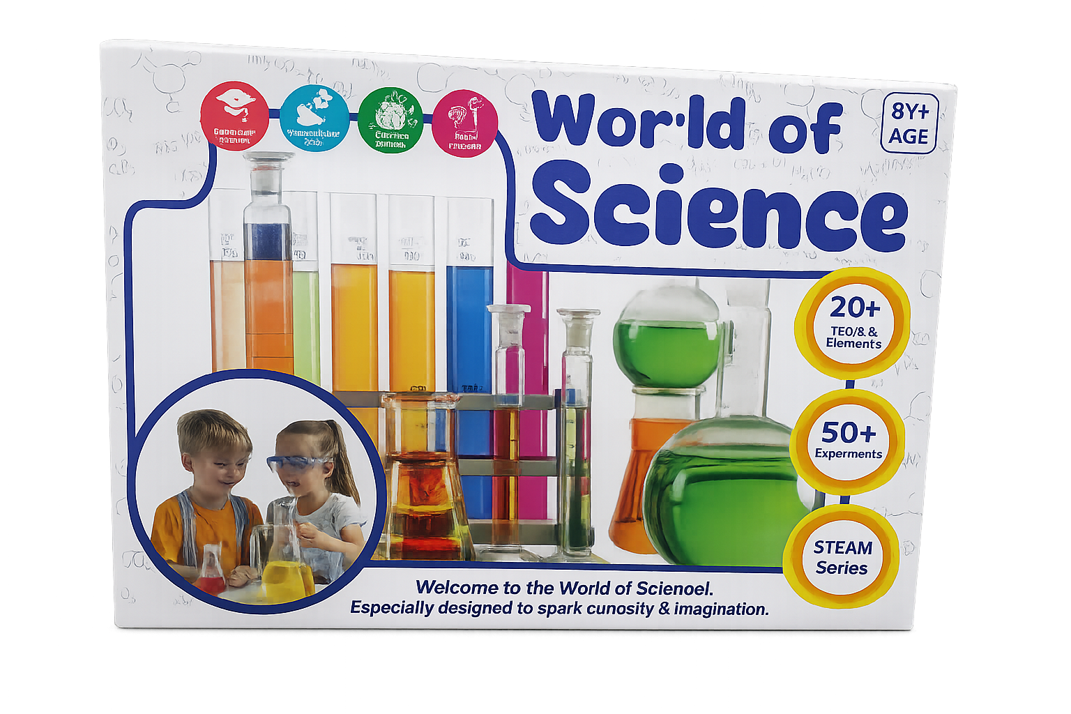 KLOOVY World of Science with 50+ Experiments for Age 8+ Years