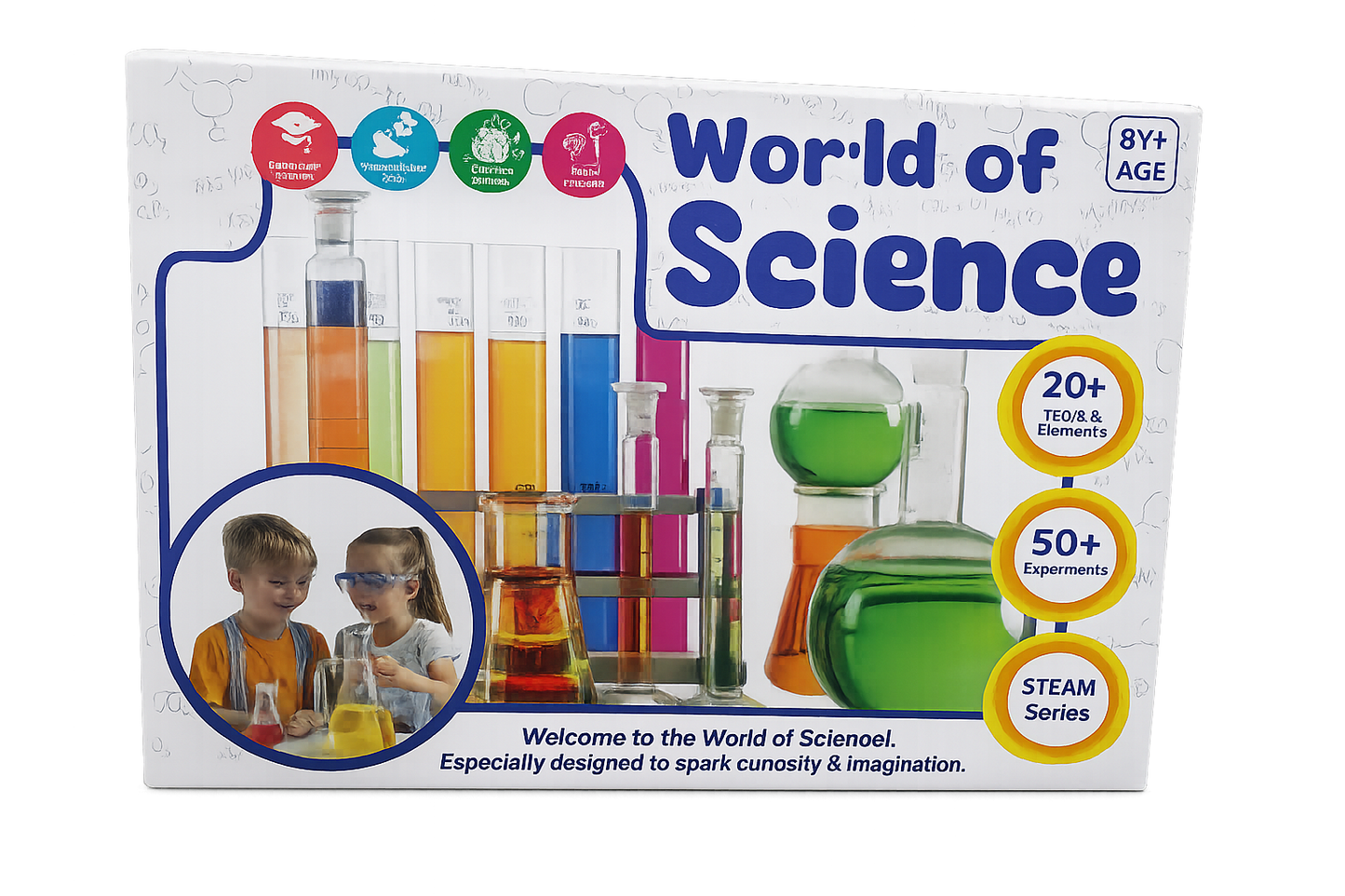 KLOOVY World of Science with 50+ Experiments for Age 8+ Years