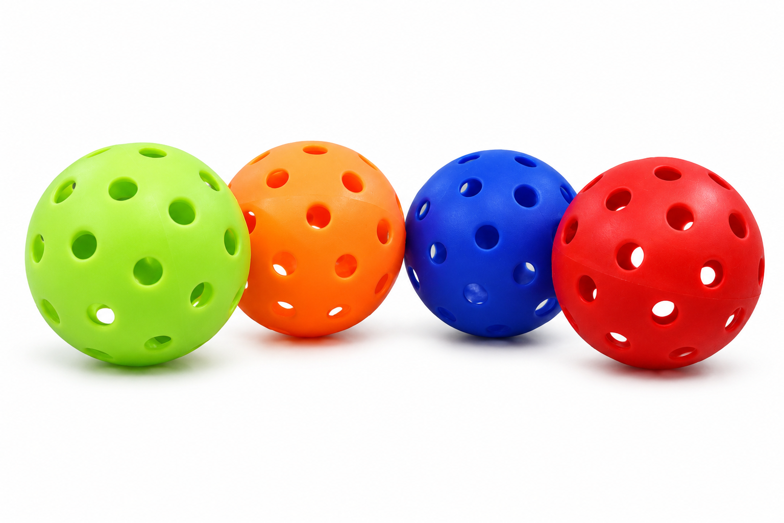 KLOOVY Pickleball Balls Set of 4 | Lightweight Plastic Balls for Indoor & Outdoor Play Oval Ball