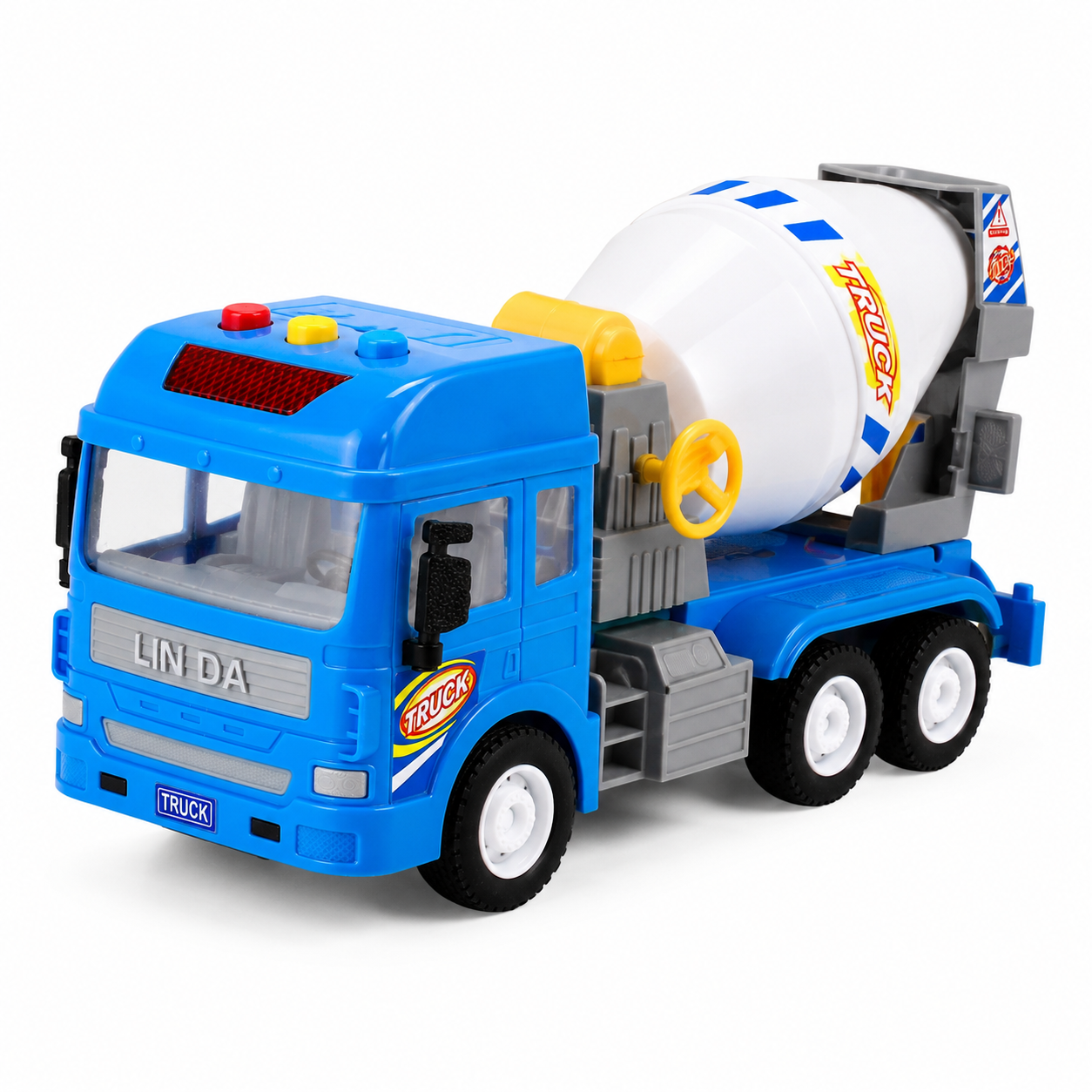KLOOVY Pull Back Vehicles Toy Cement Mixture for 3+ Years, Light & Sound Toy for Kids