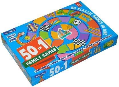 KLOOVY 50 in 1 Family Board Game Set for Kids & Adults | Ludo, Chess, Snakes & Ladders, Chinese Checkers & More | Indoor Educational Game | Complete Accessories | Age 5+