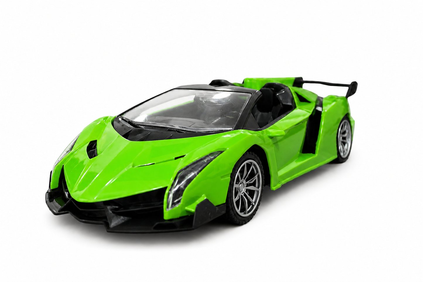 KLOOVY 1:18 Scale RC Sport Model Car, Remote Control with Lights, Forward/Reverse/Left/Right Steering, USB Rechargeable, for 6+ Age Kids
