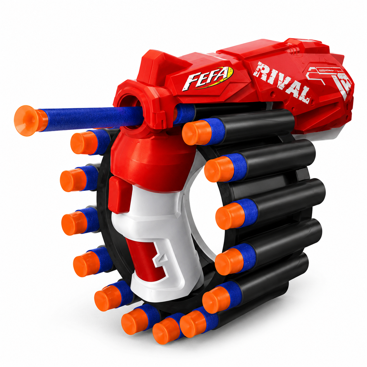 KLOOVY Soft Bullet Gun with Foam Darts | Manual Blaster Toy for Kids Darts & Plastic Bullets ( Red )