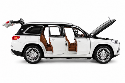 KLOOVY Mercedes Maybach GLS600 1:24 Toy Car Metal Pull Back Diecast Car with Openable Door and Sound Light, Gifts Toys for Kids