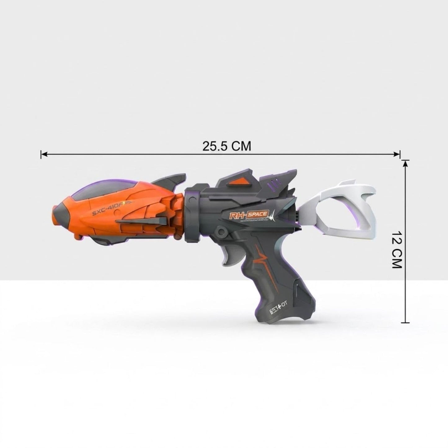 KLOOVY EVA Sponge Bullet Adventurer Space Blaster Toy Gun for Kids | DIY Space Shooter with 3 Interchangeable Rocket Attachments | Soft Foam Dart Shooting Toy | 6 Foam Bullets | Age 6+ Years