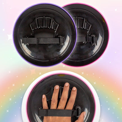 KLOOVY Magic Shot Hand Tennis Superhero Set | 2 Hand Tennis Paddles with 2 Soft Smiley Balls | Indoor & Outdoor Sports Toy | Adjustable Hand Strap | Kids Boys & Girls Age 6+