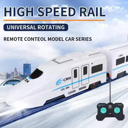 KLOOVY Remote Control High Speed Train Toy for Kids with Light & Sound | Detachable Magnetic Carriages | Smooth Wheels | Educational Electric Toy Train Set for Boys & Girls 3+ Years
