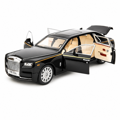 KLOOVY Royals hub Rolls Royce Phantom Model Car 1:32 Scale Exclusive Alloy Metal Pull Back Die-cast Car Toy with Openable Doors & Light Music Boys Toys for Kids (Phantom 1:32)