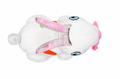KLOOVY Carrot Rabbit Bud Jumping Walking Electronic Bunny with Lights & Sounds
