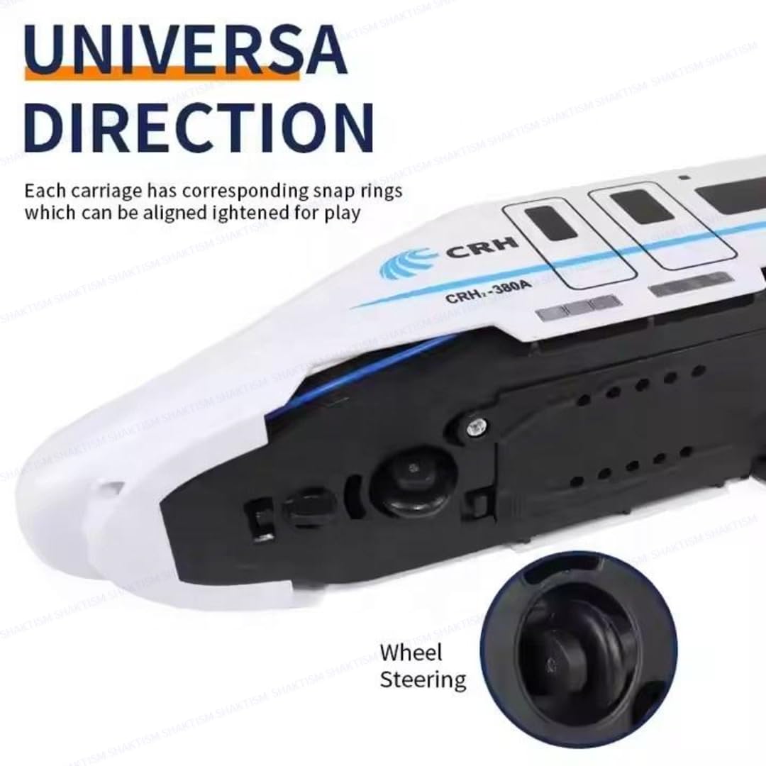 KLOOVY Remote Control High Speed Train Toy for Kids with Light & Sound | Detachable Magnetic Carriages | Smooth Wheels | Educational Electric Toy Train Set for Boys & Girls 3+ Years