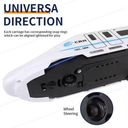 KLOOVY Remote Control High Speed Train Toy for Kids with Light & Sound | Detachable Magnetic Carriages | Smooth Wheels | Educational Electric Toy Train Set for Boys & Girls 3+ Years