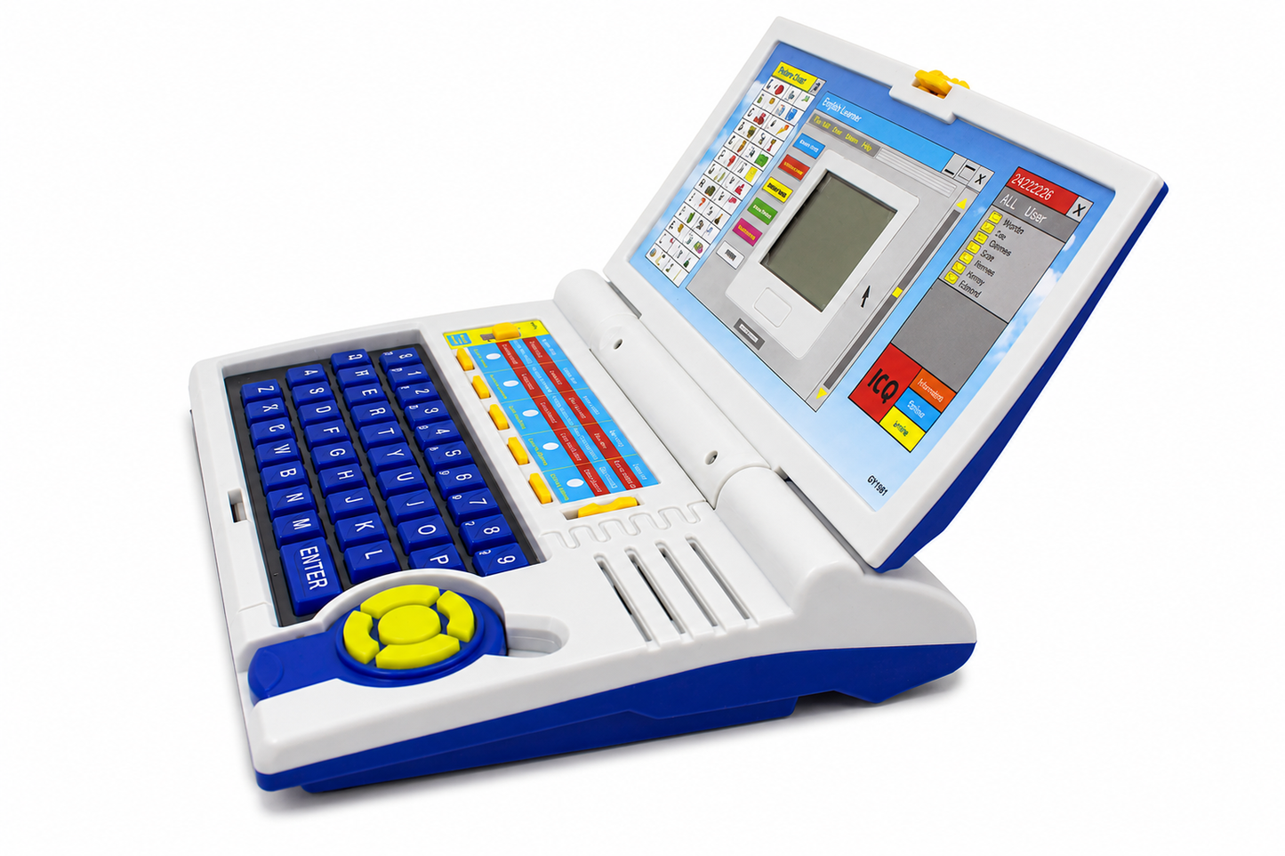 KLOOVY Educational Computer ABC and 123 Learning Kids Laptop with LED Display and Music