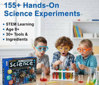 KLOOVY Wonder Science Lab Experiment Kit | 155+ Science Experiments | Age 8+ Years