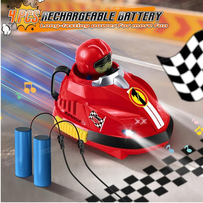 KLOOVY RC Go Kart Bumper Cars – Exciting 2-Player Battle Racing Fun!