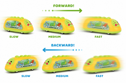 KLOOVY Double Back High Speed Rail Pull Back Train Toy for Kids | Gift for Boys & Girls 3+ Years