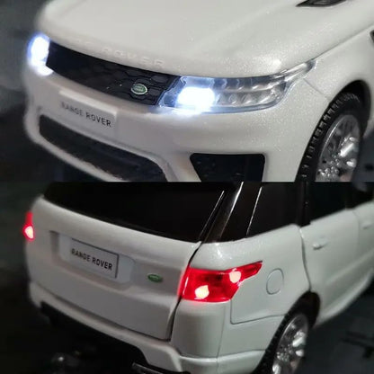 KLOOVY Range Rover SUV Metal Model Toy Car Big Size Diecast with Openable Doors Light Sound Pull Back Features