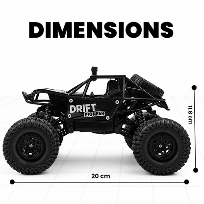 KLOOVY Rechargeable Remote Control Rock Crawler Car for Kids | 4x4 Off-Road RC Monster Truck with Smoke Mist Effect | 45° Climbing | High-Speed Toy Car for Boys & Girls 4+ Years