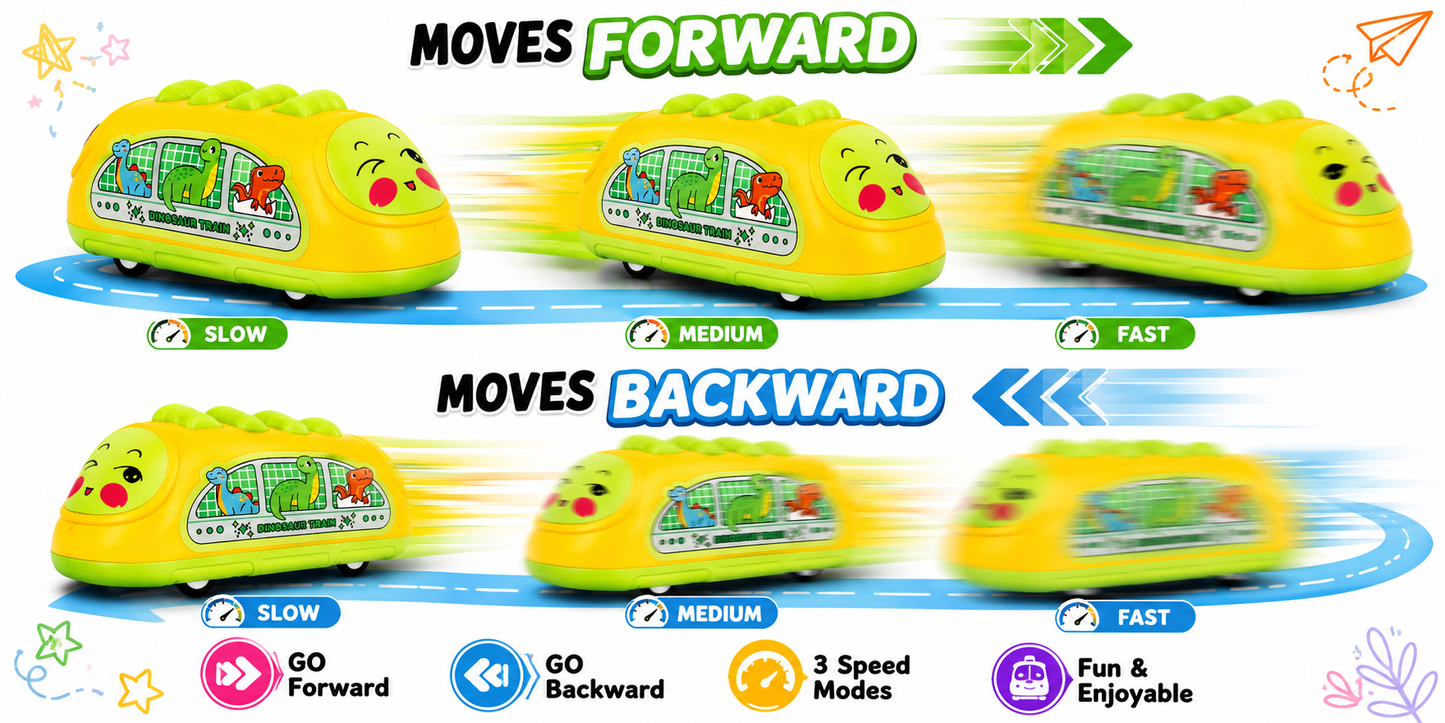 KLOOVY Double Back High Speed Rail Pull Back Train Toy for Kids | Gift for Boys & Girls 3+ Years