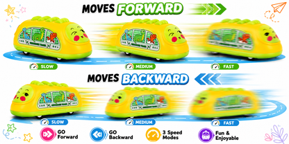 KLOOVY Double Back High Speed Rail Pull Back Train Toy for Kids | Gift for Boys & Girls 3+ Years