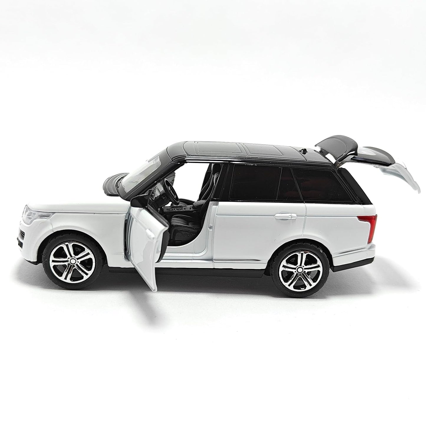 KLOOVY Range Rover SUV Metal Model Toy Car Big Size Diecast with Openable Doors Light Sound Pull Back Features