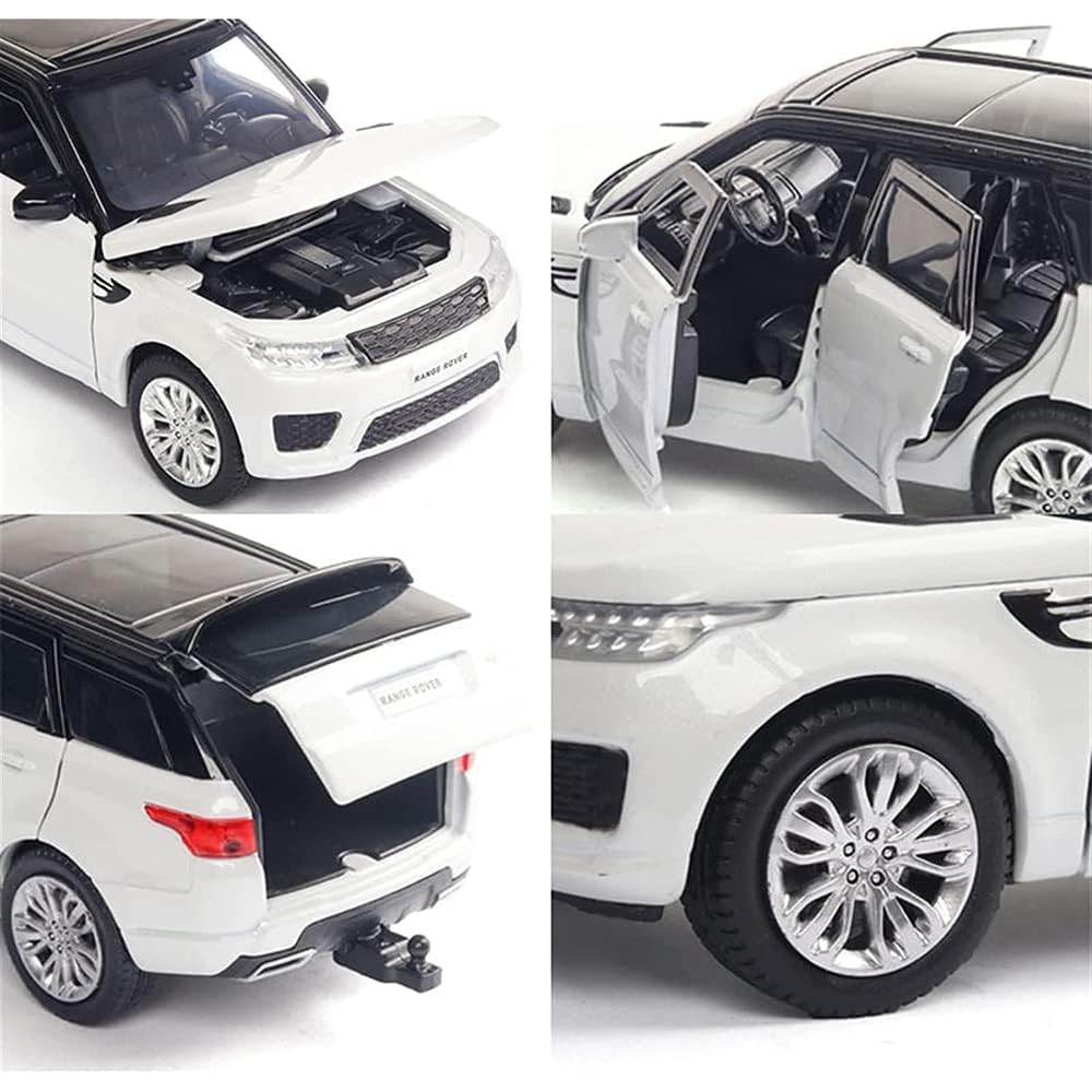 KLOOVY Range Rover SUV Metal Model Toy Car Big Size Diecast with Openable Doors Light Sound Pull Back Features