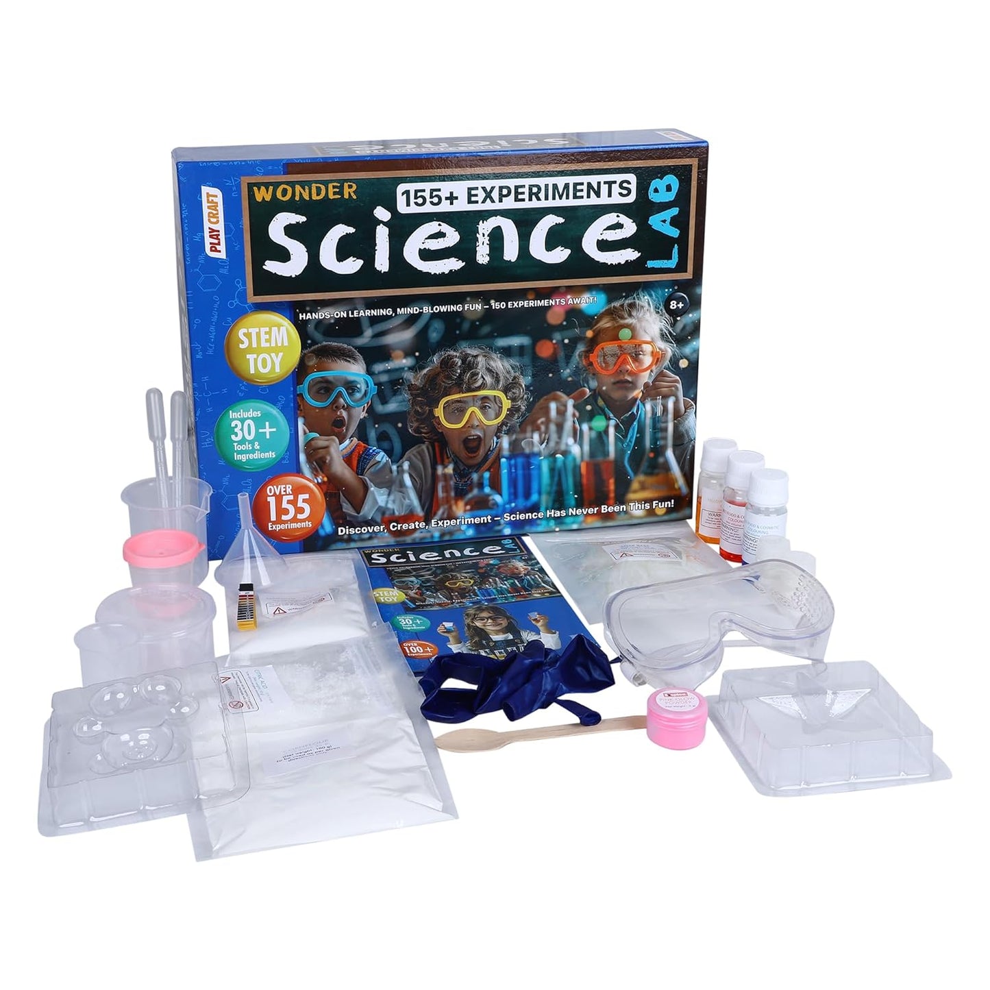 KLOOVY Wonder Science Lab Experiment Kit | 155+ Science Experiments | Age 8+ Years