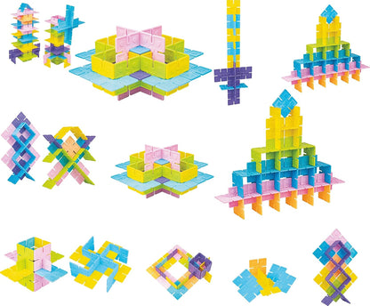 KLOOVY Toddlers Architect Building Set to Construct Different Models & Designs with 60 Colourful Tiles for Kids 3+ Years