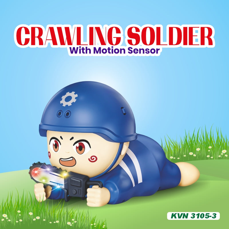 KLOOVY Crawling Soldier with Motion Sensor