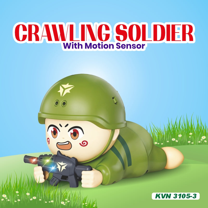 KLOOVY Crawling Soldier with Motion Sensor