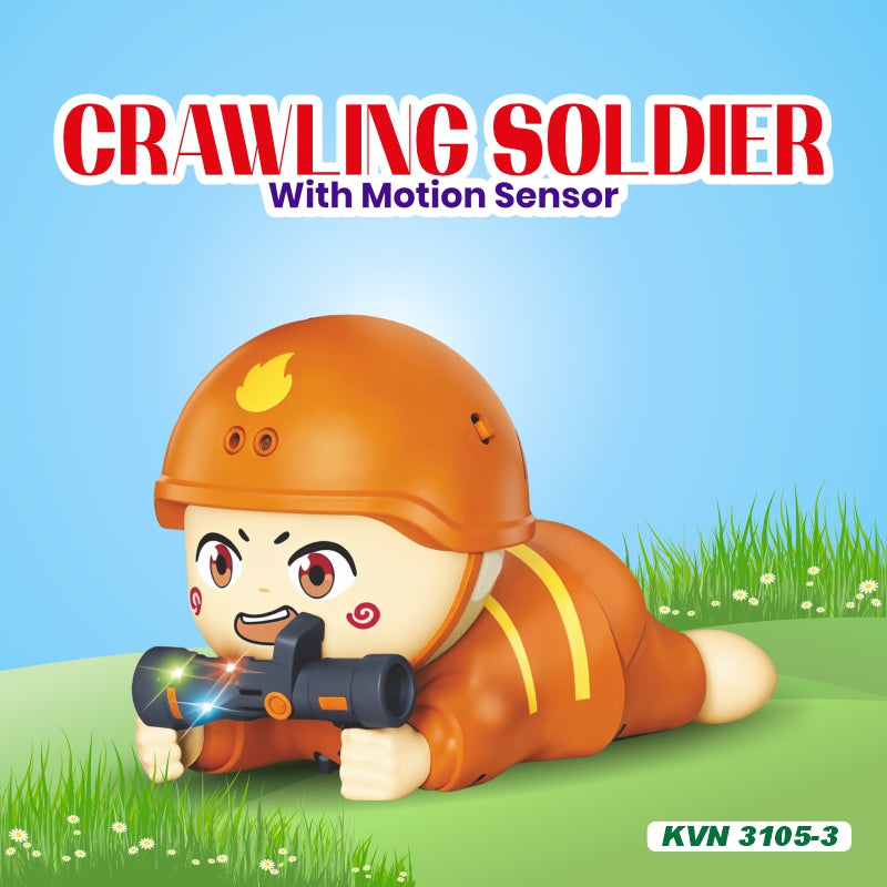 KLOOVY Crawling Soldier with Motion Sensor